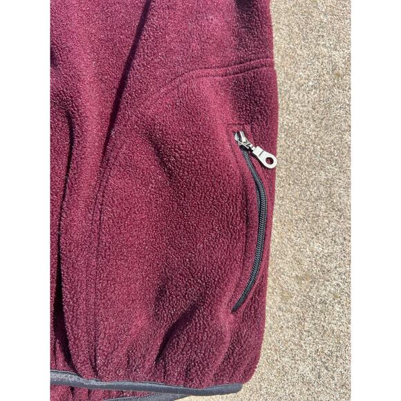 Vtg Champion Vest Unisex Size XL Maroon Fleece Full Zip Sleeveless Front Pockets - Picture 3 of 6